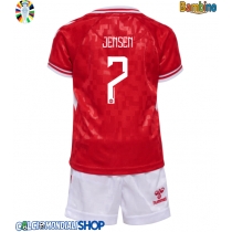 Maglie da calcio Danimarca Mathias Jensen #7 Prima Maglia Bambino Europei 2024 Manica Corta (+ Pantaloni corti)